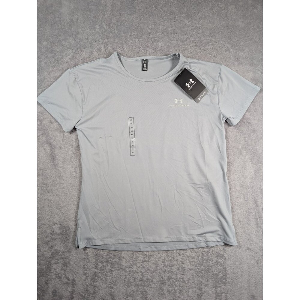 Under Armour Womens T Shirt Size XS Gray Loose Fit Active Performance Stretch